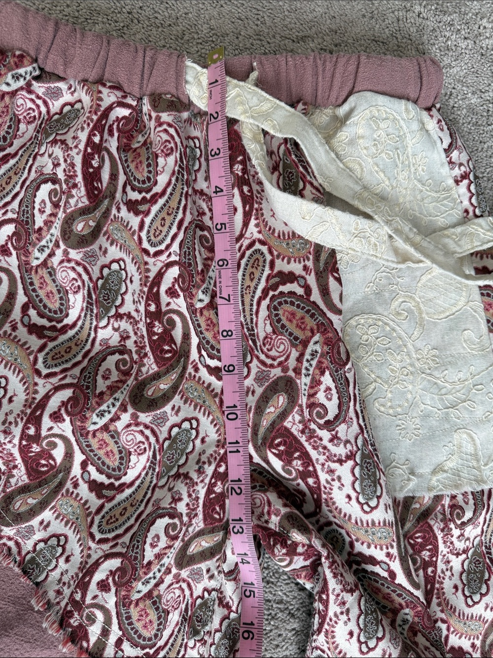 POL Boho Paisley Patchwork Women's Harem Pants - Mauve - Picture 14 of 16
